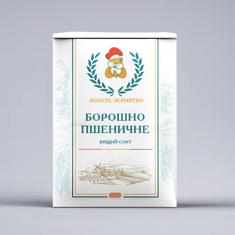 Борошно пшеничне ЗОЛОТЕ ЗЕРНЯТКО, вищий сорт, 5 кг